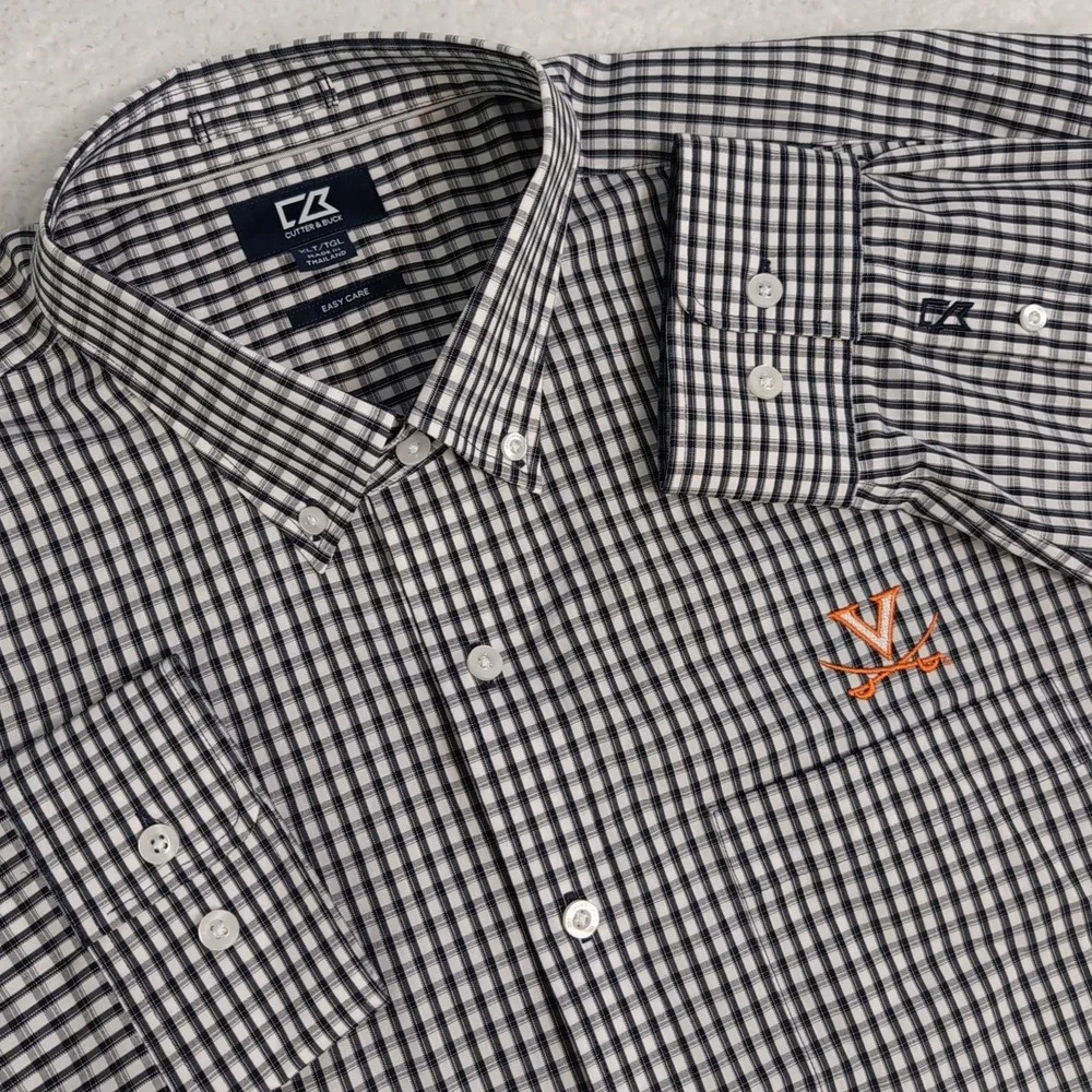 NEW UVA Virginia Cavaliers Antigua‎ Dress Shirt Men's XLT Button Performance